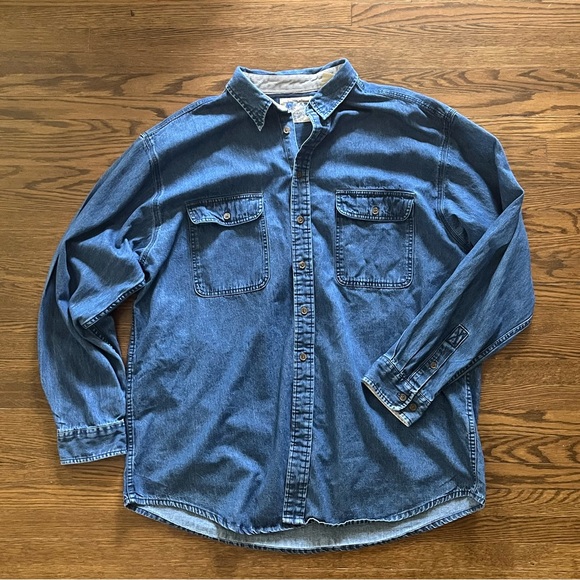 vintage 90s denim shirt - Picture 1 of 6